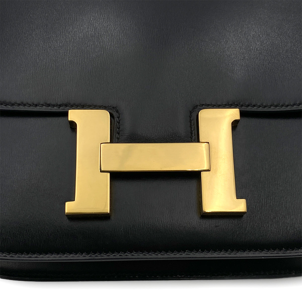 HERMES CONSTANCE BLACK BOXCALF SHOULDER BAG 〇B GHW 90264498
