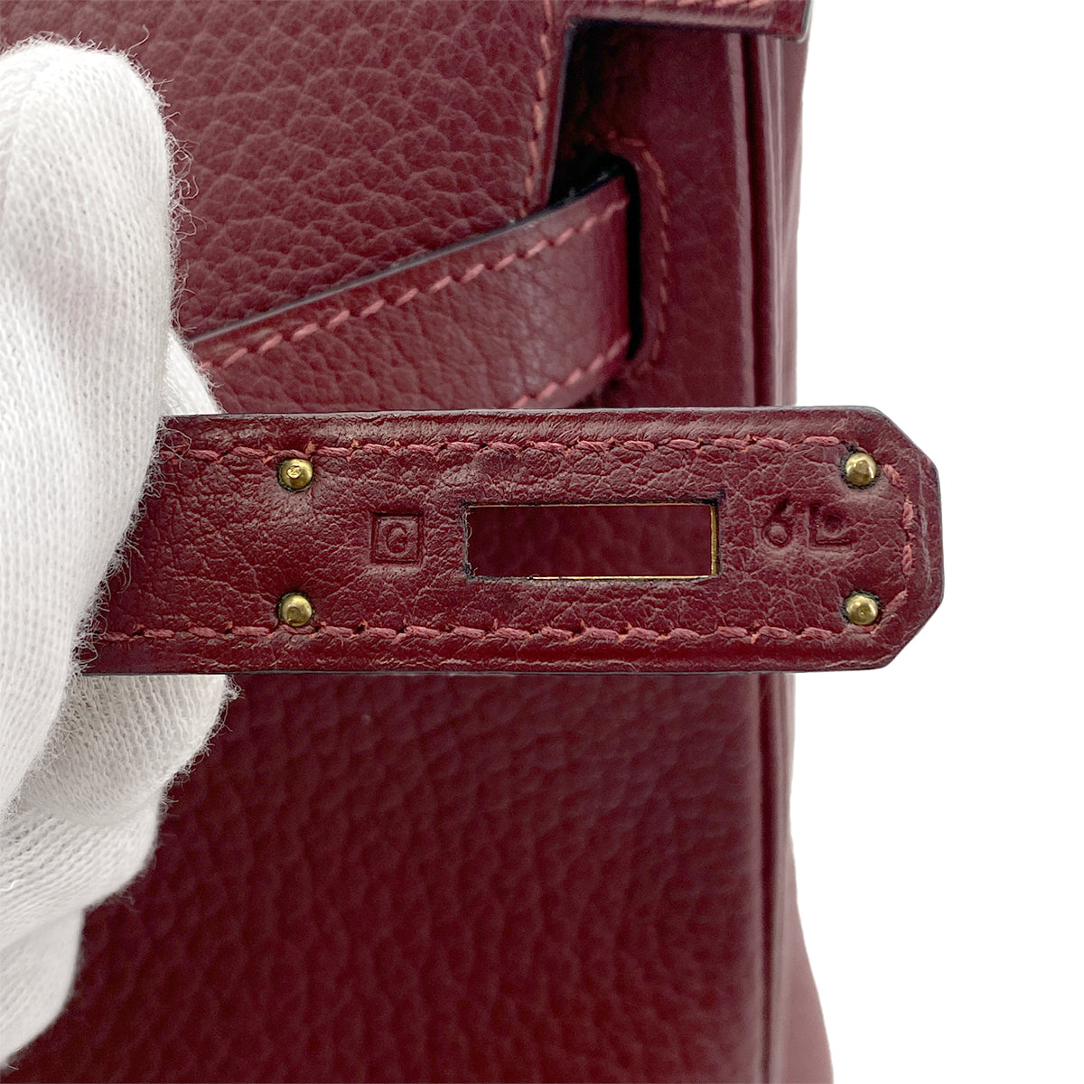 HERMES KELLY 32  ROUGE H TAURILLON CLEMENCE HAND SHOULDER BAG □G GHW 90264499