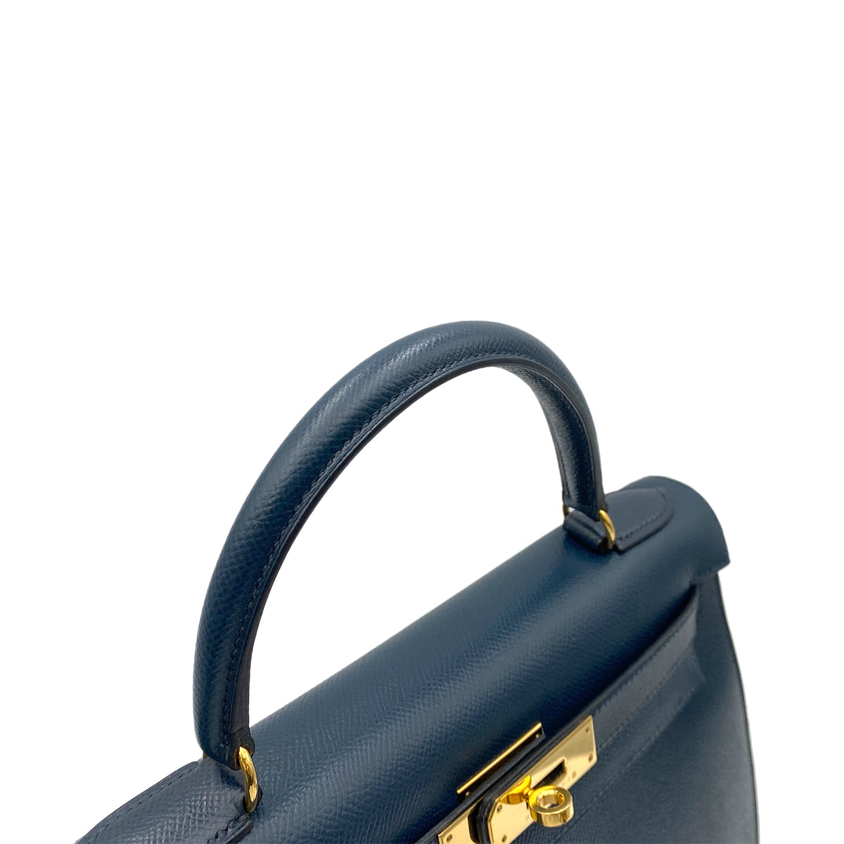 HERMES KELLY 28 SELLIER BLUE MARINE COUCHEVEL HAND SHOULDER BAG 〇Y GHW 90264502