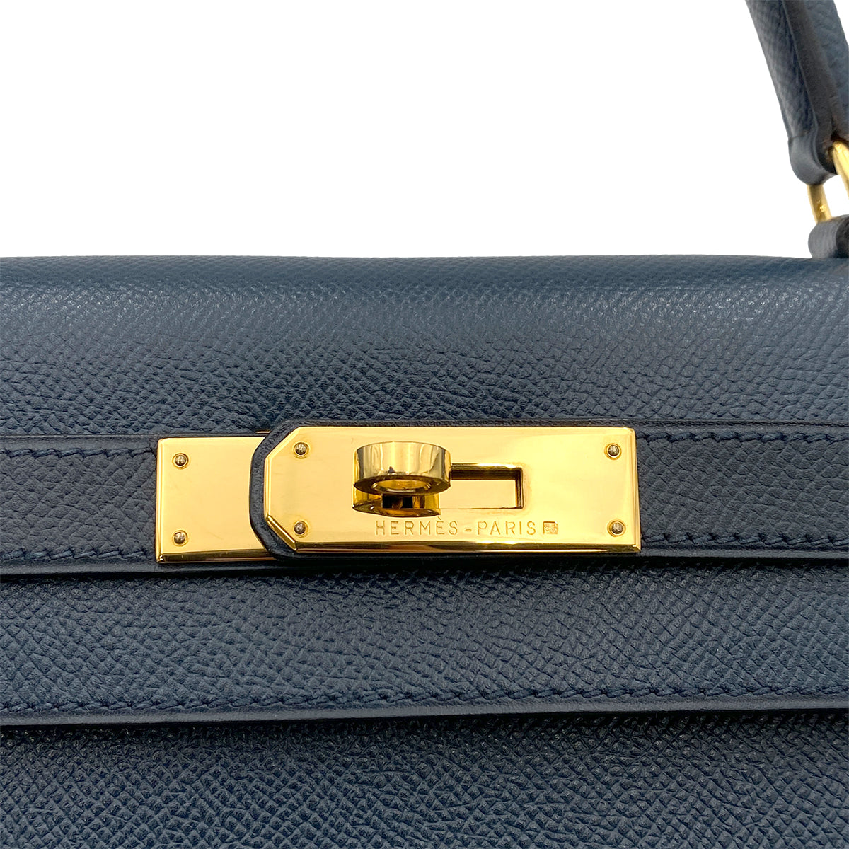 HERMES KELLY 28 SELLIER BLUE MARINE COUCHEVEL HAND SHOULDER BAG 〇Y GHW 90264502