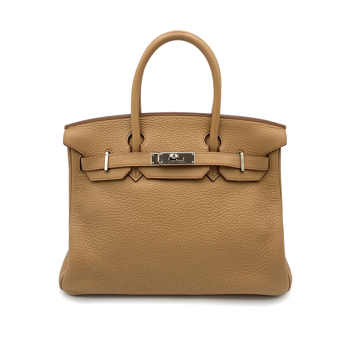 HERMES BIRKIN 30 TABAC CAMEL TAURILLON CLEMENCE HAND BAG □M SHW 90264505
