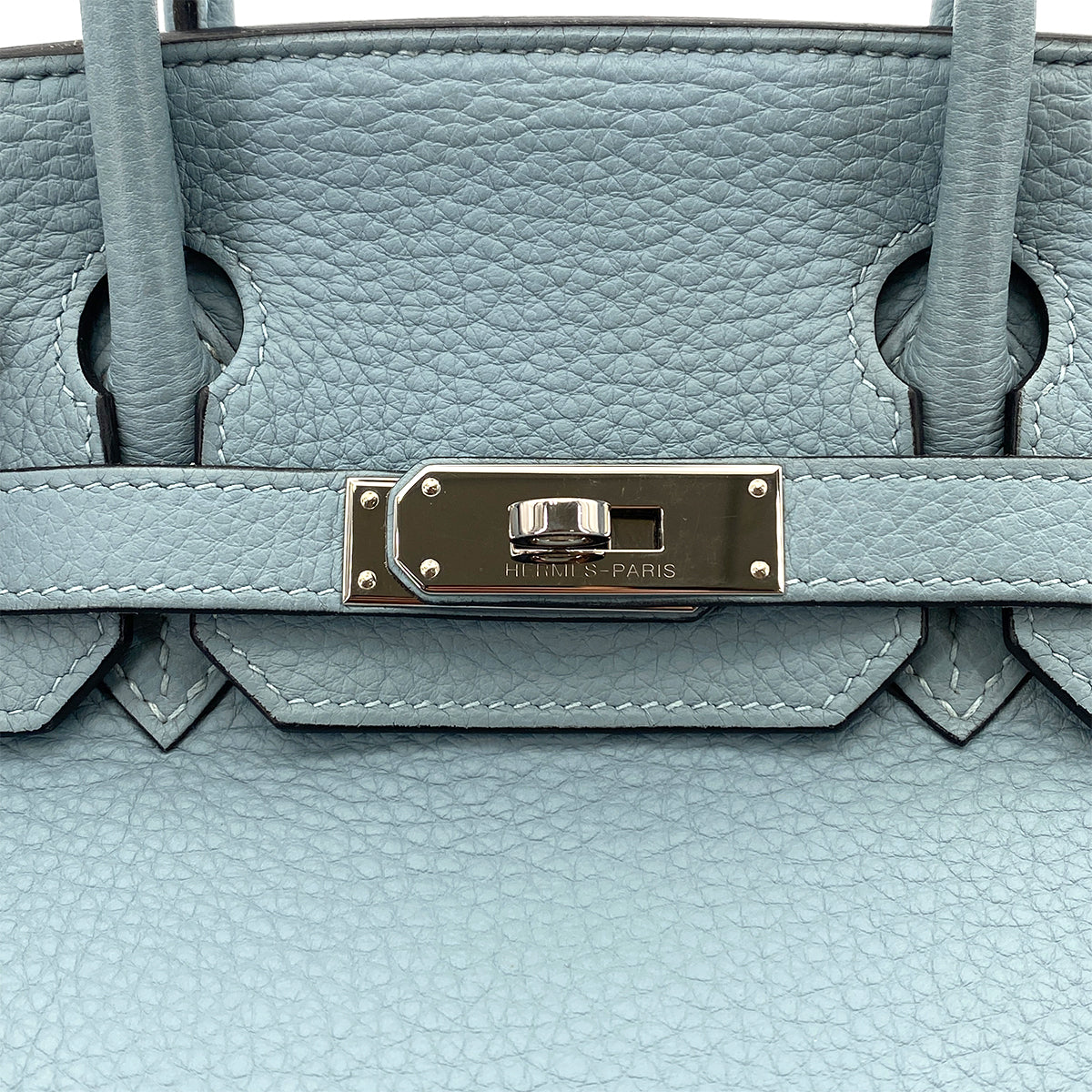 HERMES BIRKIN 30 CIEL TAURILLON CLEMENCE HAND BAG □M SHW 90264506