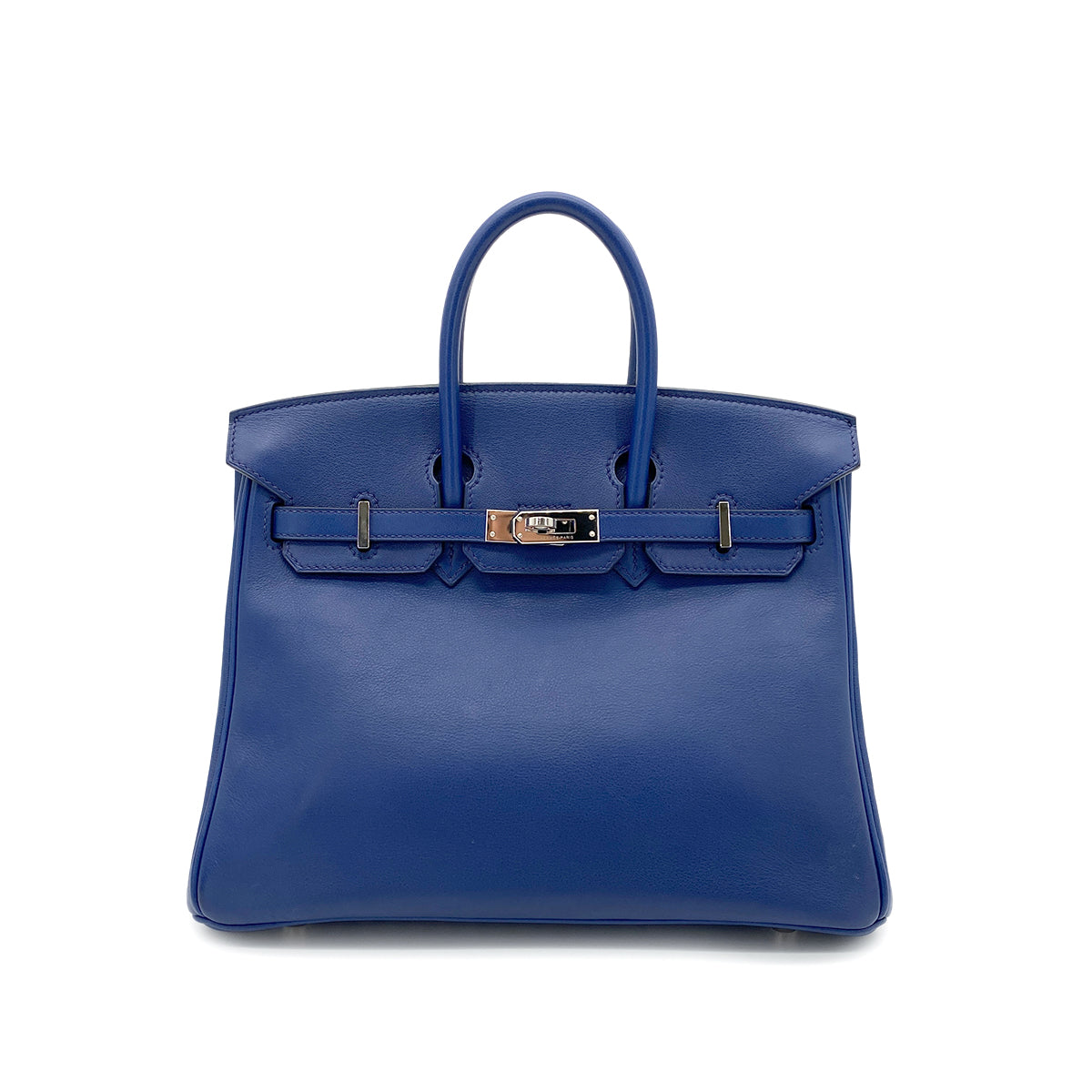 HERMES BIRKIN 25 BLEU SAPHIR SWIFT HAND BAG X SHW 90264515