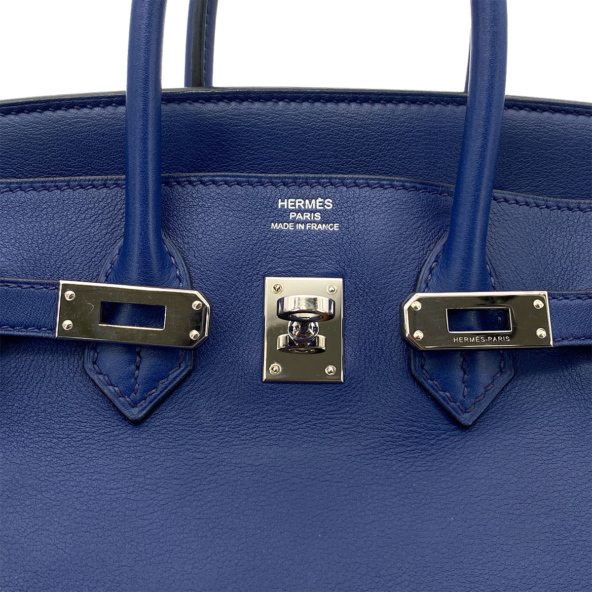 HERMES BIRKIN 25 BLEU SAPHIR SWIFT HAND BAG X SHW 90264515