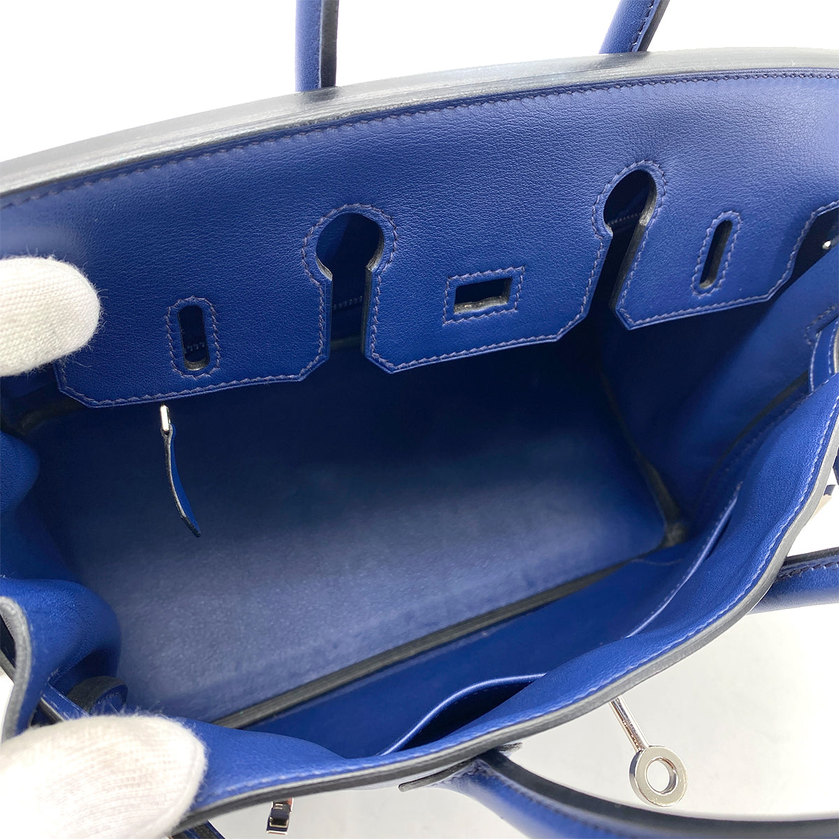 HERMES BIRKIN 25 BLEU SAPHIR SWIFT HAND BAG X SHW 90264515