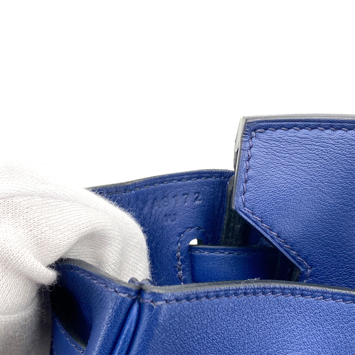 HERMES BIRKIN 25 BLEU SAPHIR SWIFT HAND BAG X SHW 90264515
