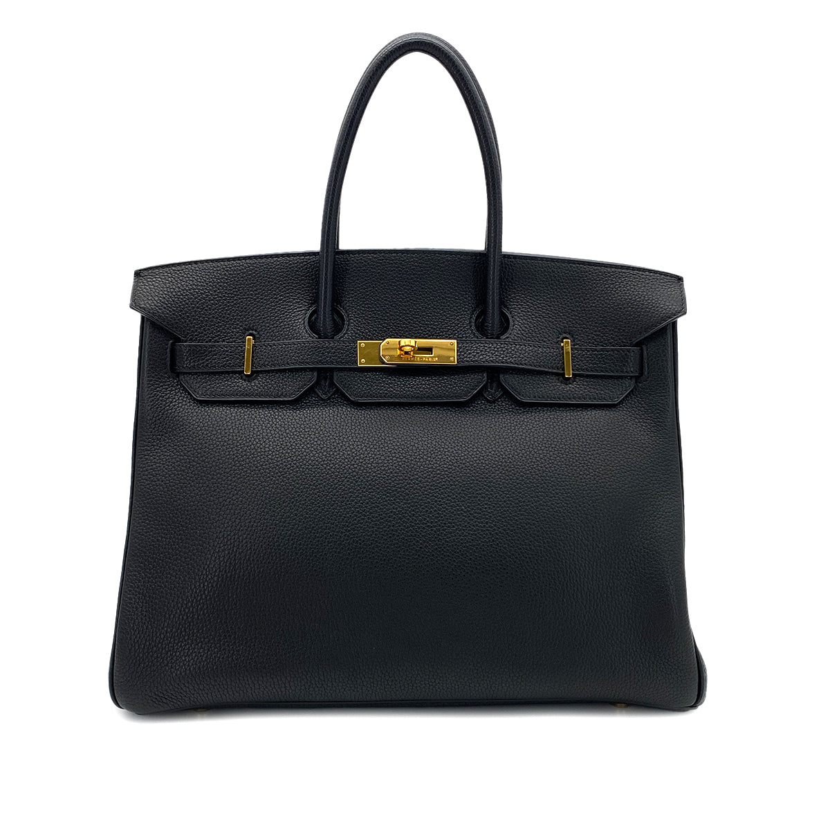 HERMES BIRKIN35 BLACK TOGO HAND BAG □H GHW 90264516