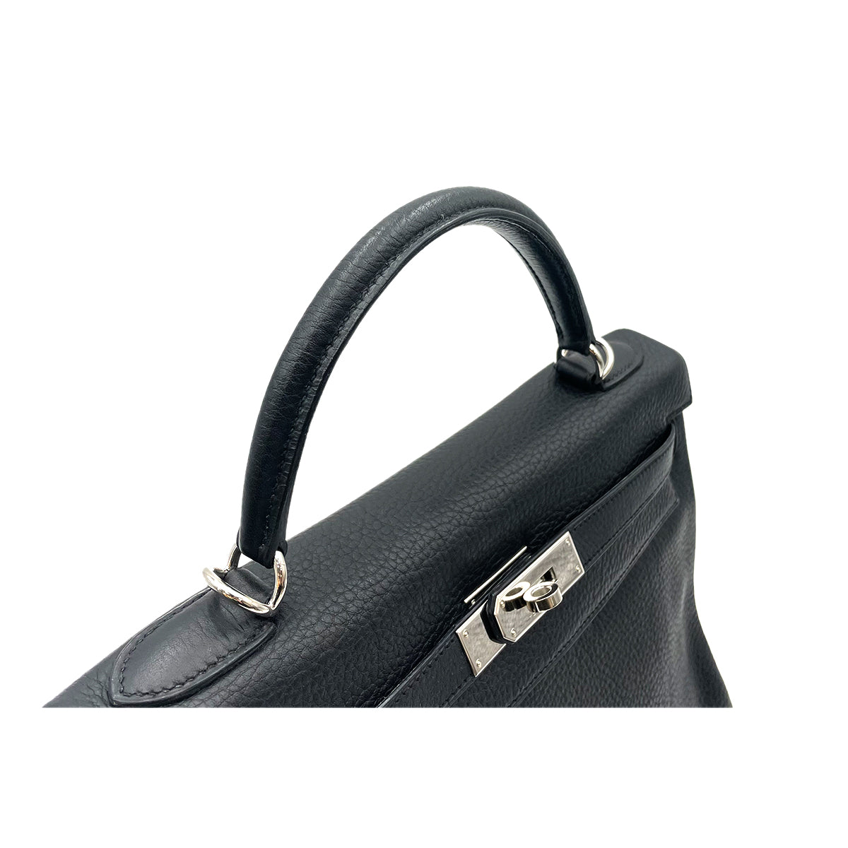 HERMES KELLY 32 RETOURNE BLACK TAURILLON CLEMENCE HAND SHOULDER BAG SHW 90264521