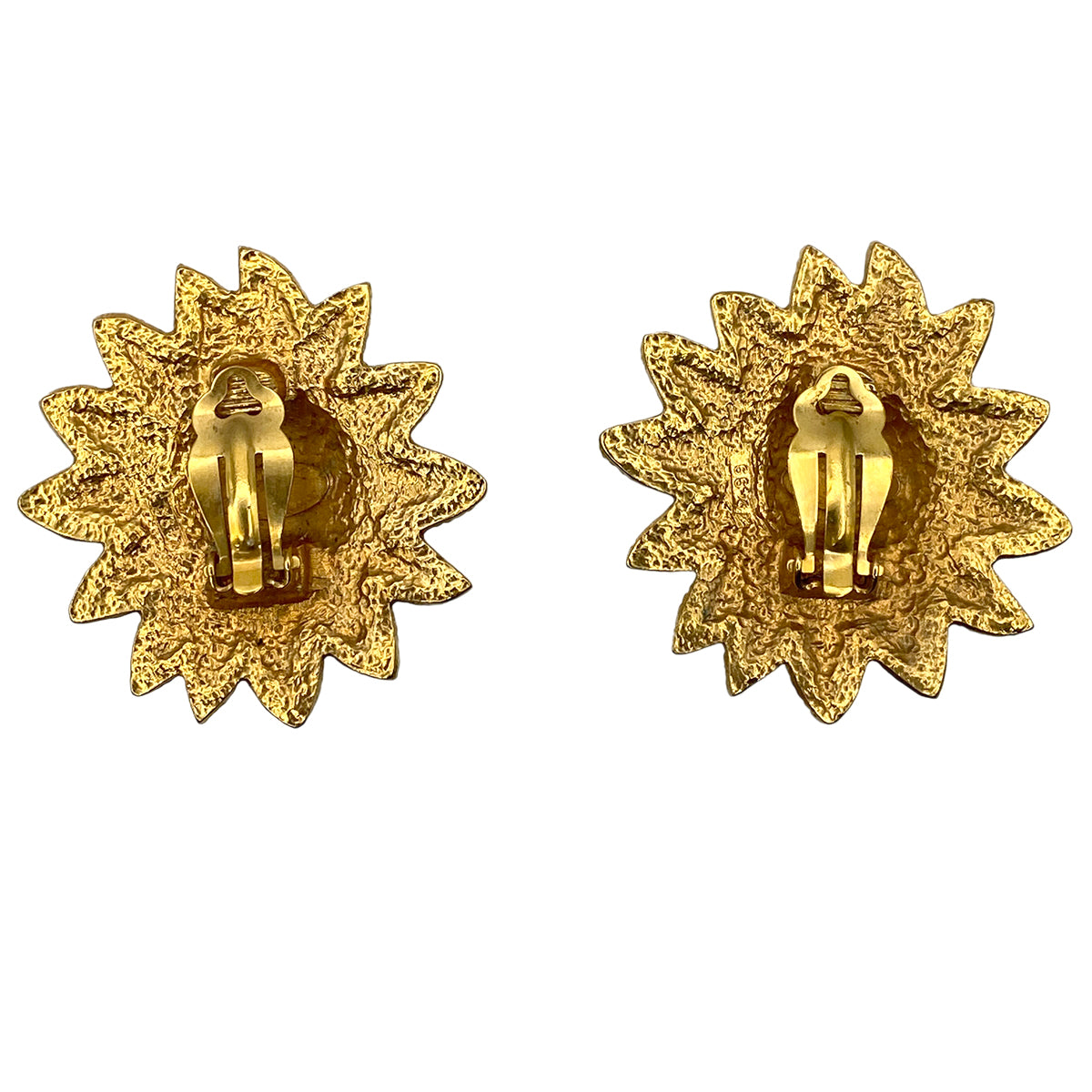 CHANEL VINTAGE EARRINGS LION COCOMARK ACCESSORY 90264543