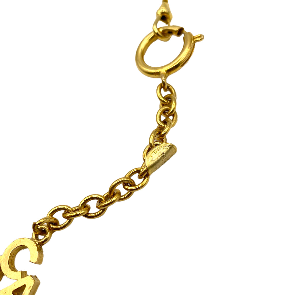 CHANEL VINTAGE NECKLACE LOGO CHAIN ACCESSORY 90264551