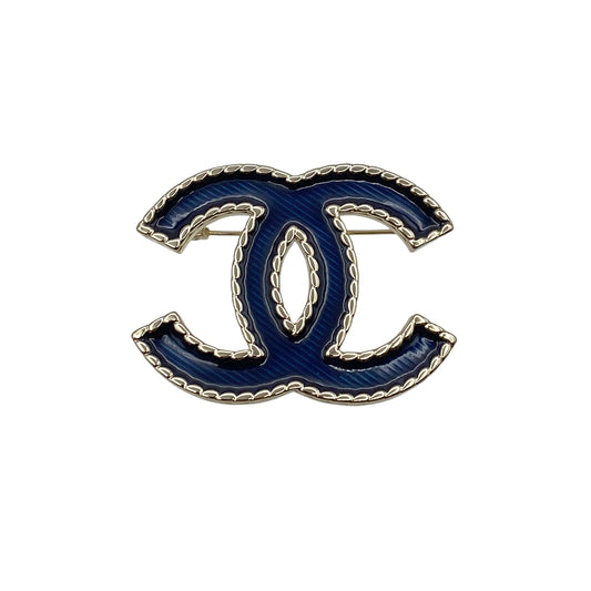 CHANEL COCOMARK BROOCH NAVY ACCESSORY I24P 90264568