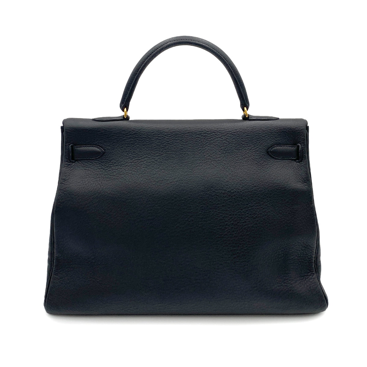HERMES KELLY 35 RETOURNE BLACK TAURILLON CLEMENCE HAND SHOULDER BAG □A GHW 90264748