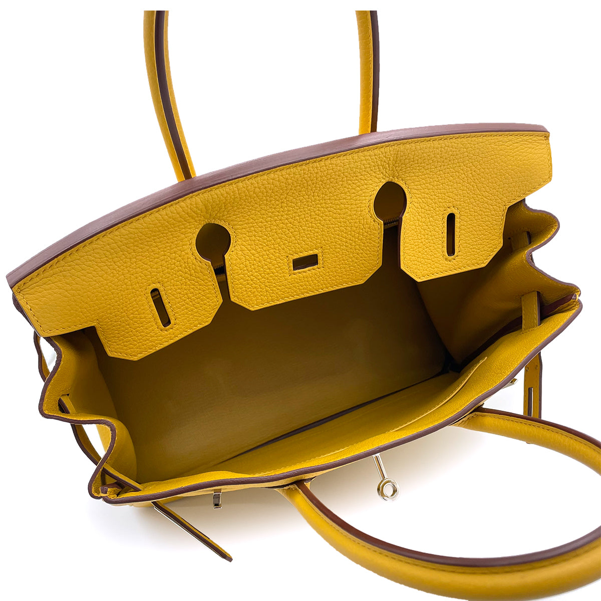 HERMES BIRKIN 30 JAUNE AMBER TOGO HAND BAG D SHW 90264751