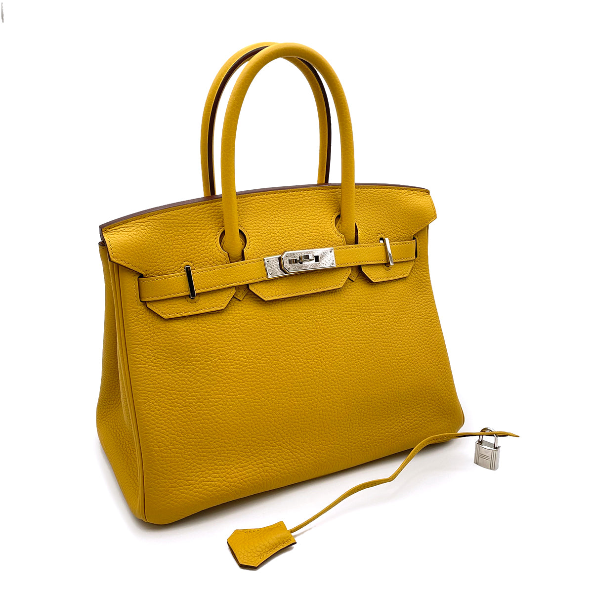 HERMES BIRKIN 30 JAUNE AMBER TOGO HAND BAG D SHW 90264751