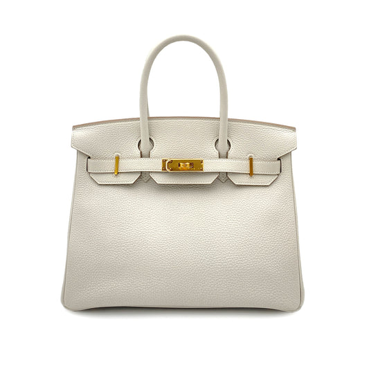 HERMES BIRKIN 30 GRIS PERLE TOGO HAND BAG B GHW 90264753