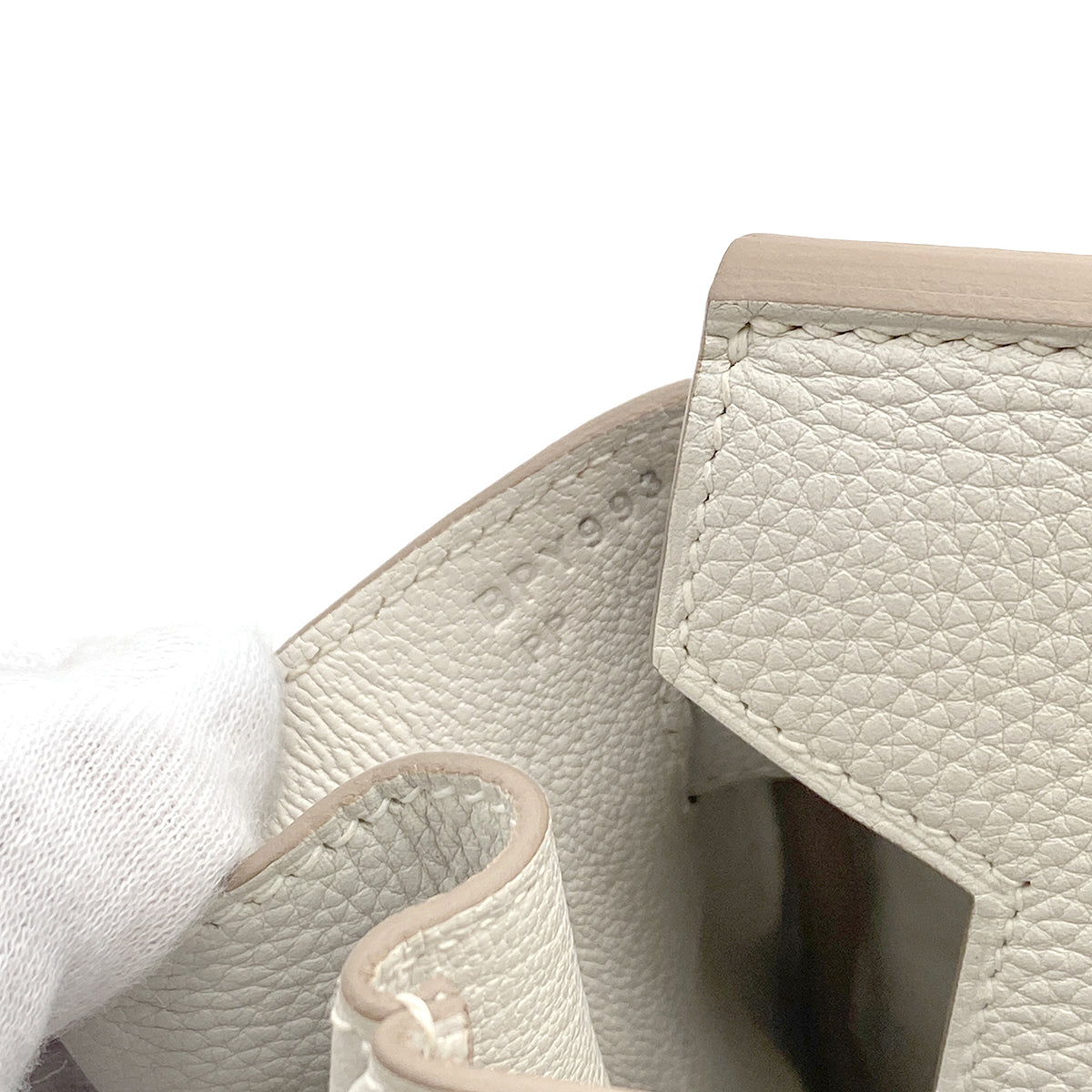 HERMES BIRKIN 30 GRIS PERLE TOGO HAND BAG B GHW 90264753