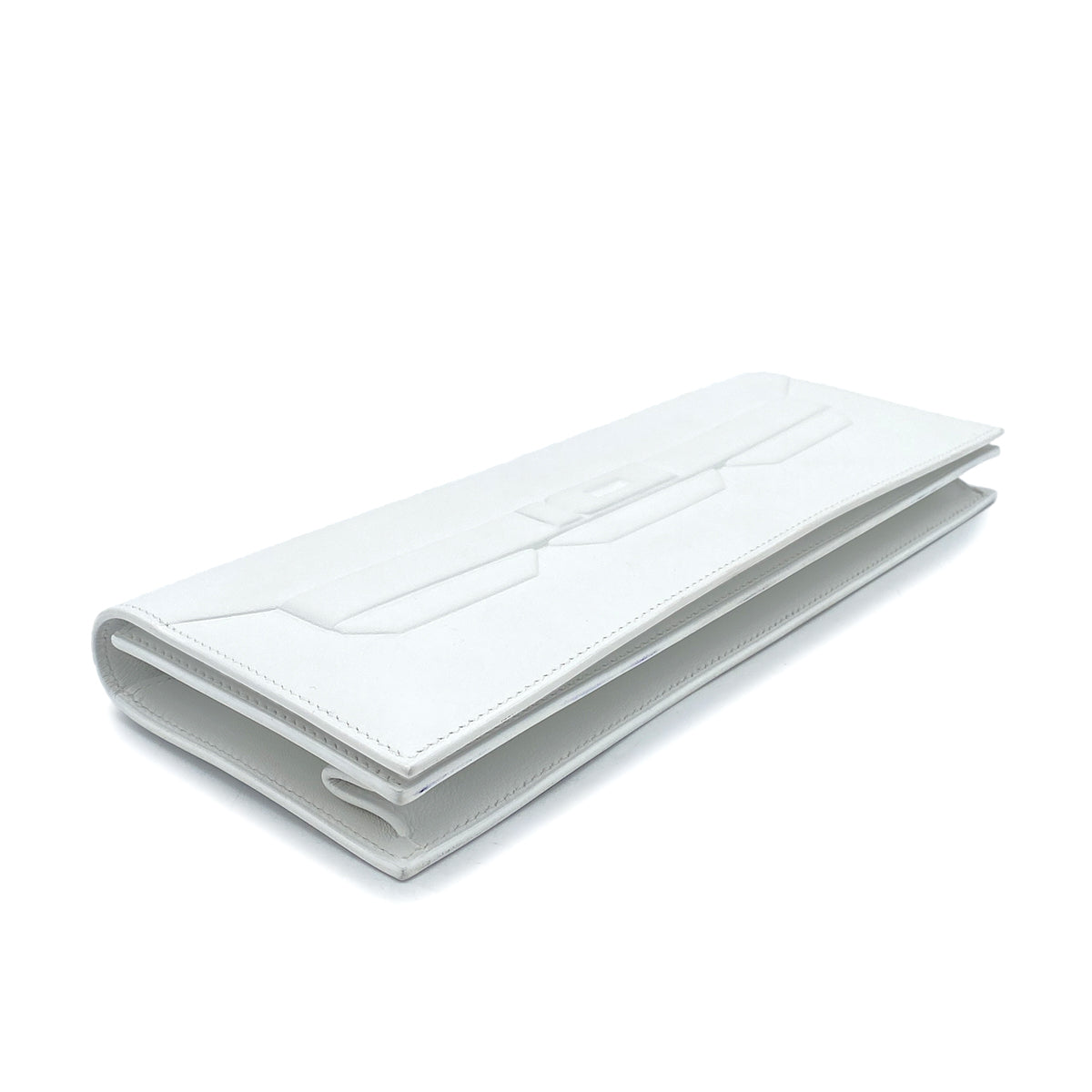 HERMES BIRKIN SHADOW SWIFT NEW WHITE CLUTCH BAG B 90264757