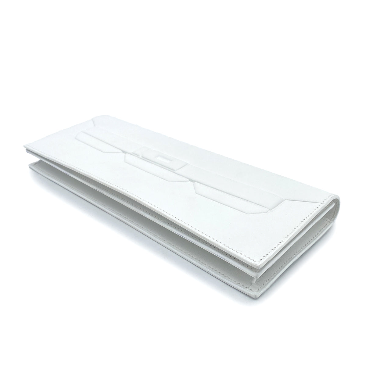 HERMES BIRKIN SHADOW SWIFT NEW WHITE CLUTCH BAG B 90264757