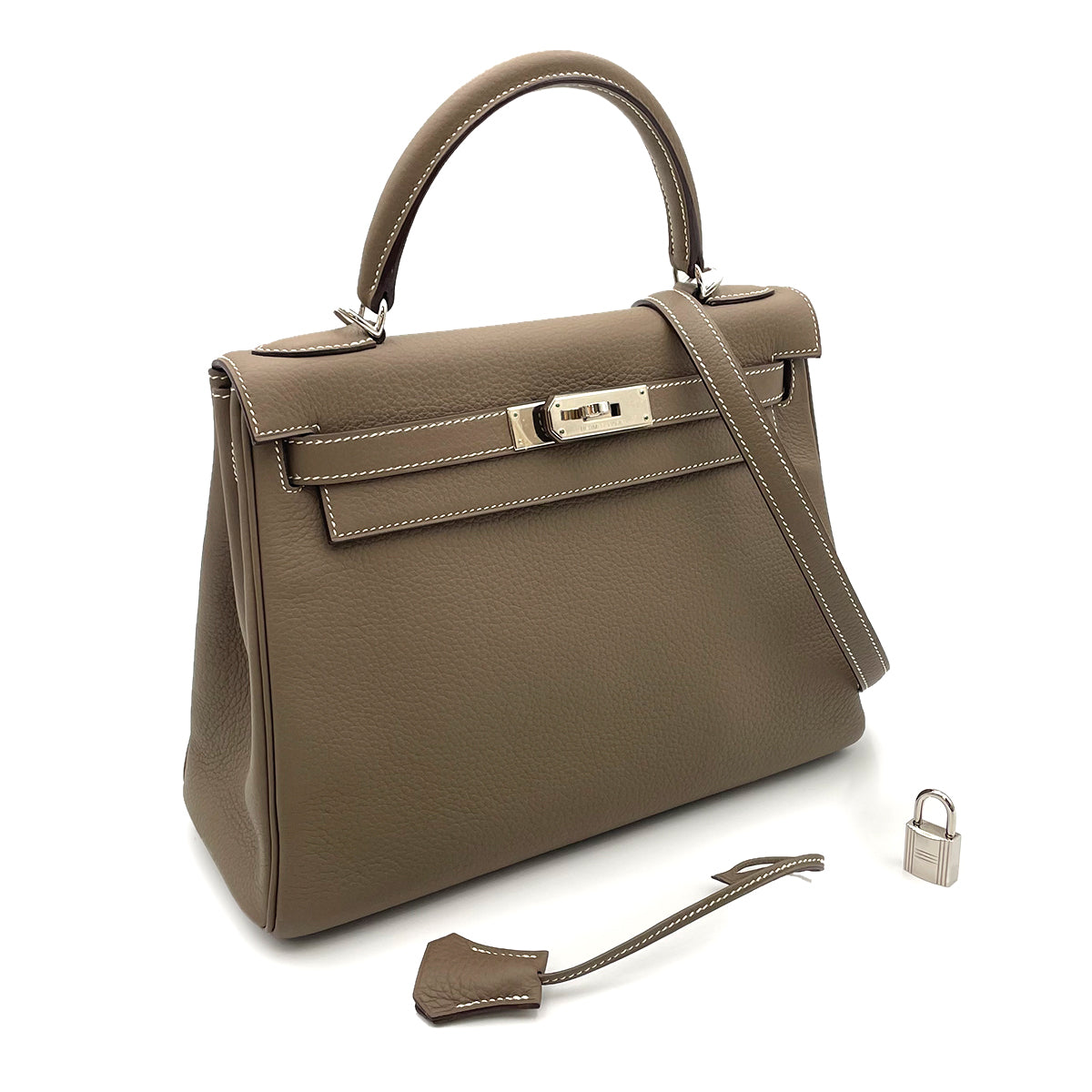 HERMES KELLY 28 RETOURNE ETOUPE TAURILLON CLEMENCE HAND SHOULDER BAG □J SHW 90264759