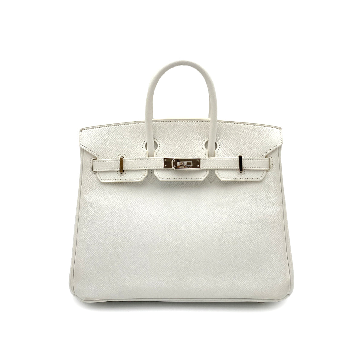 HERMES BIRKIN 25 WHITE EPSOM HAND BAG □P SHW 90264768