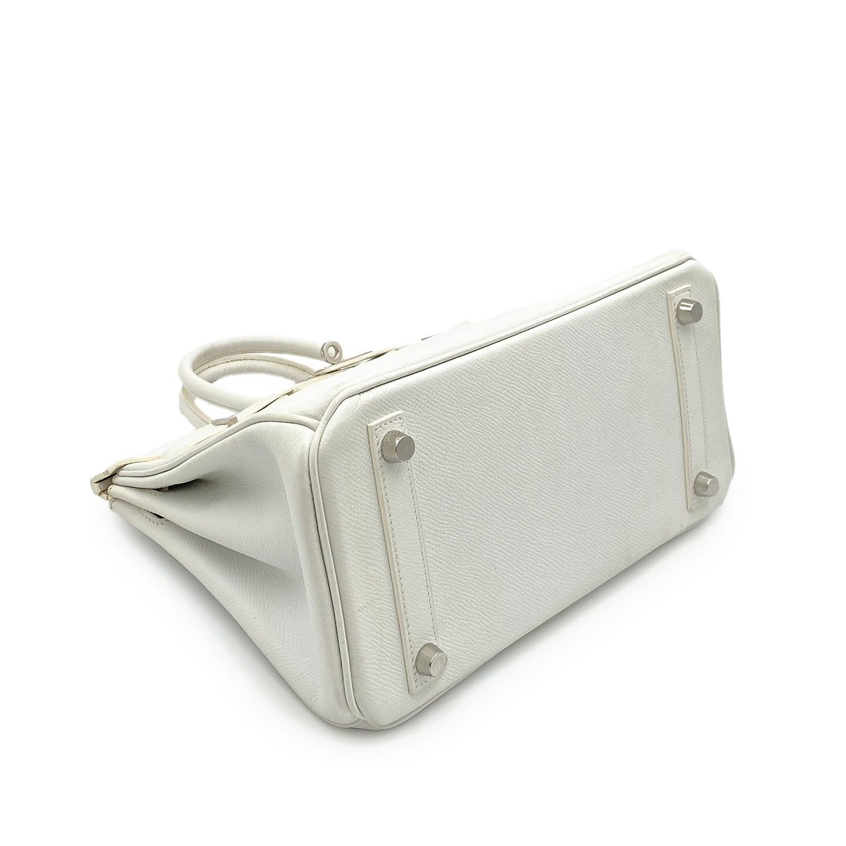 HERMES BIRKIN 25 WHITE EPSOM HAND BAG □P SHW 90264768
