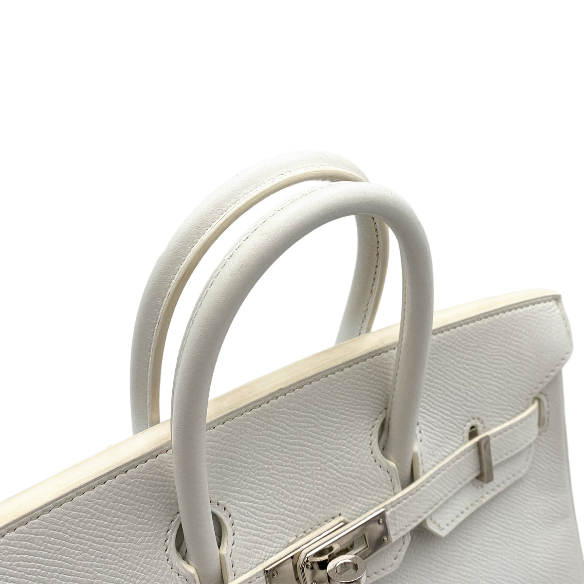 HERMES BIRKIN 25 WHITE EPSOM HAND BAG □P SHW 90264768