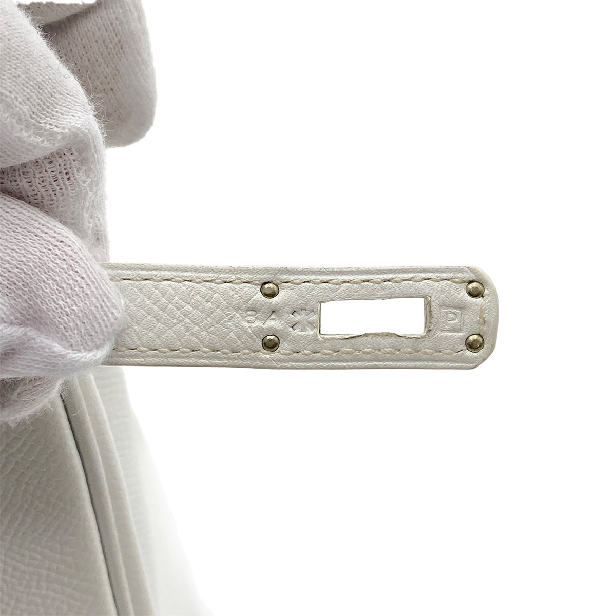 HERMES BIRKIN 25 WHITE EPSOM HAND BAG □P SHW 90264768