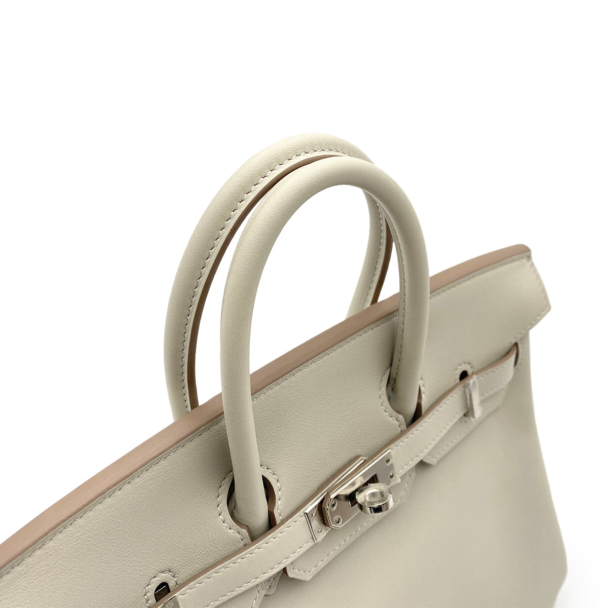HERMES BIRKIN 25 GRIS PERLE SWIFT HAND BAG A SHW 90264791