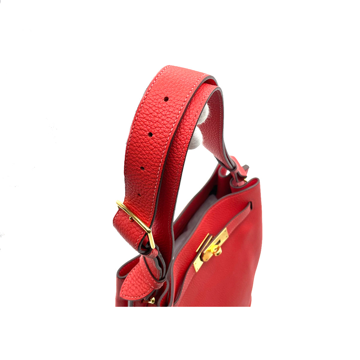 HERMES SO KELLY 26  ROUGE PIVOINE TAURILLON CLEMENCE SHOULDER BAG □R GHW 90264801