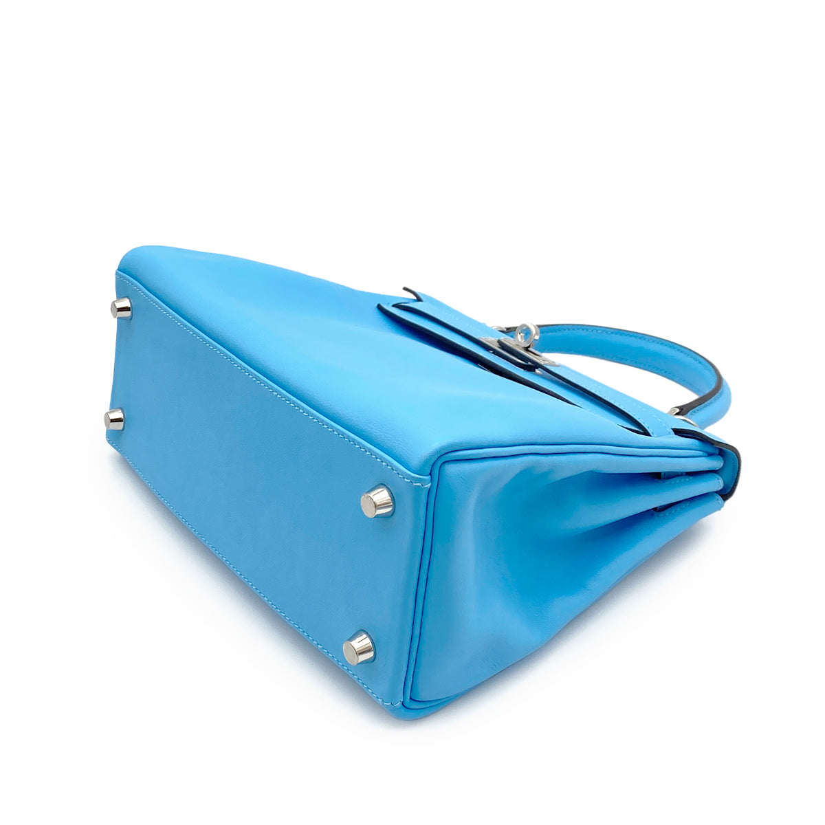 HERMES KELLY 25 RETOURNE CELESTE SWIFT HAND SHOULDER BAG W SHW 90264803