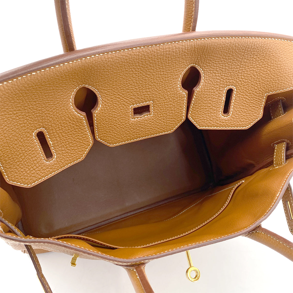 HERMES HAUT A COURROIES 32 GOLD TOGO HAND BAG □D GHW 90264808