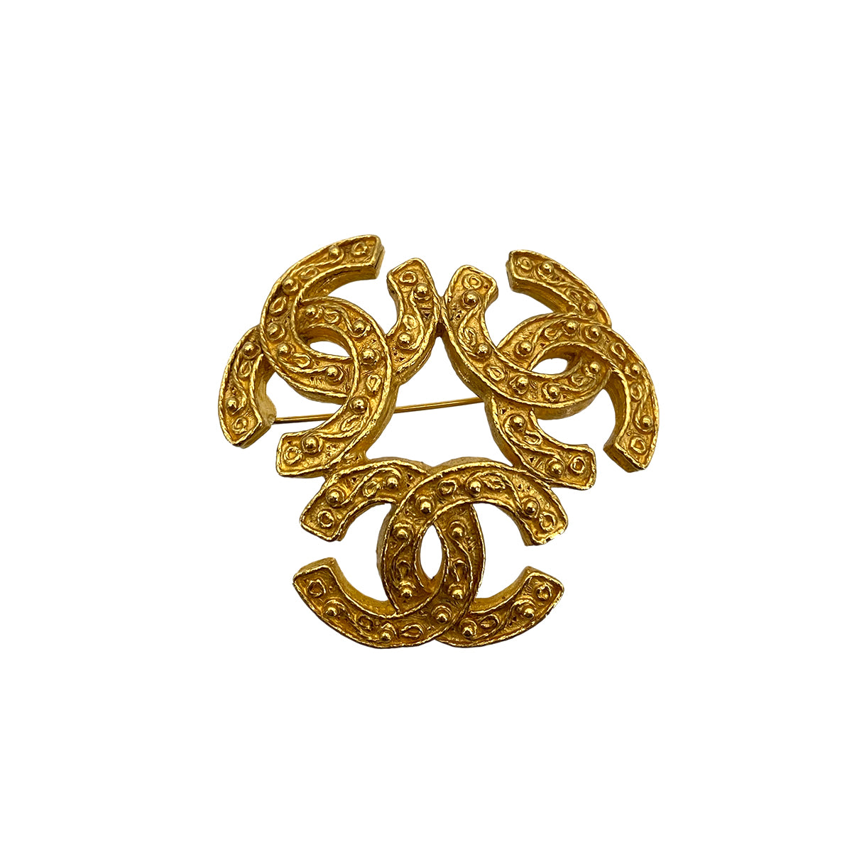 CHANEL VINTAGE BROOCH TRIPLE COCO ACCESSORY 94A 90265290