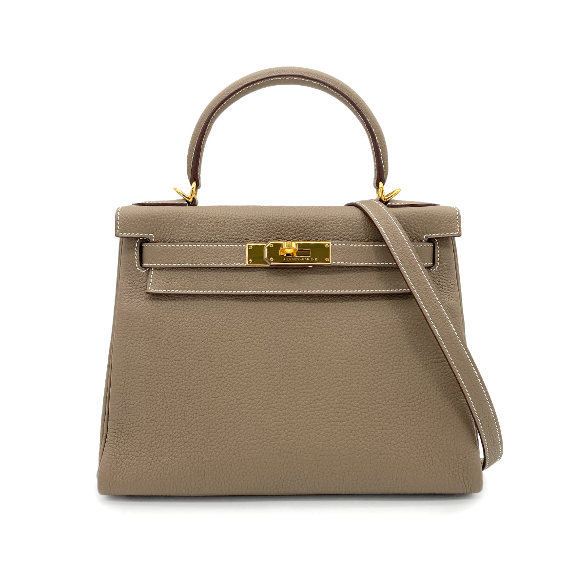 HERMES KELLY 28 RETOURNE ETOUPE TOGO HAND SHOULDER BAG B GHW 90265294