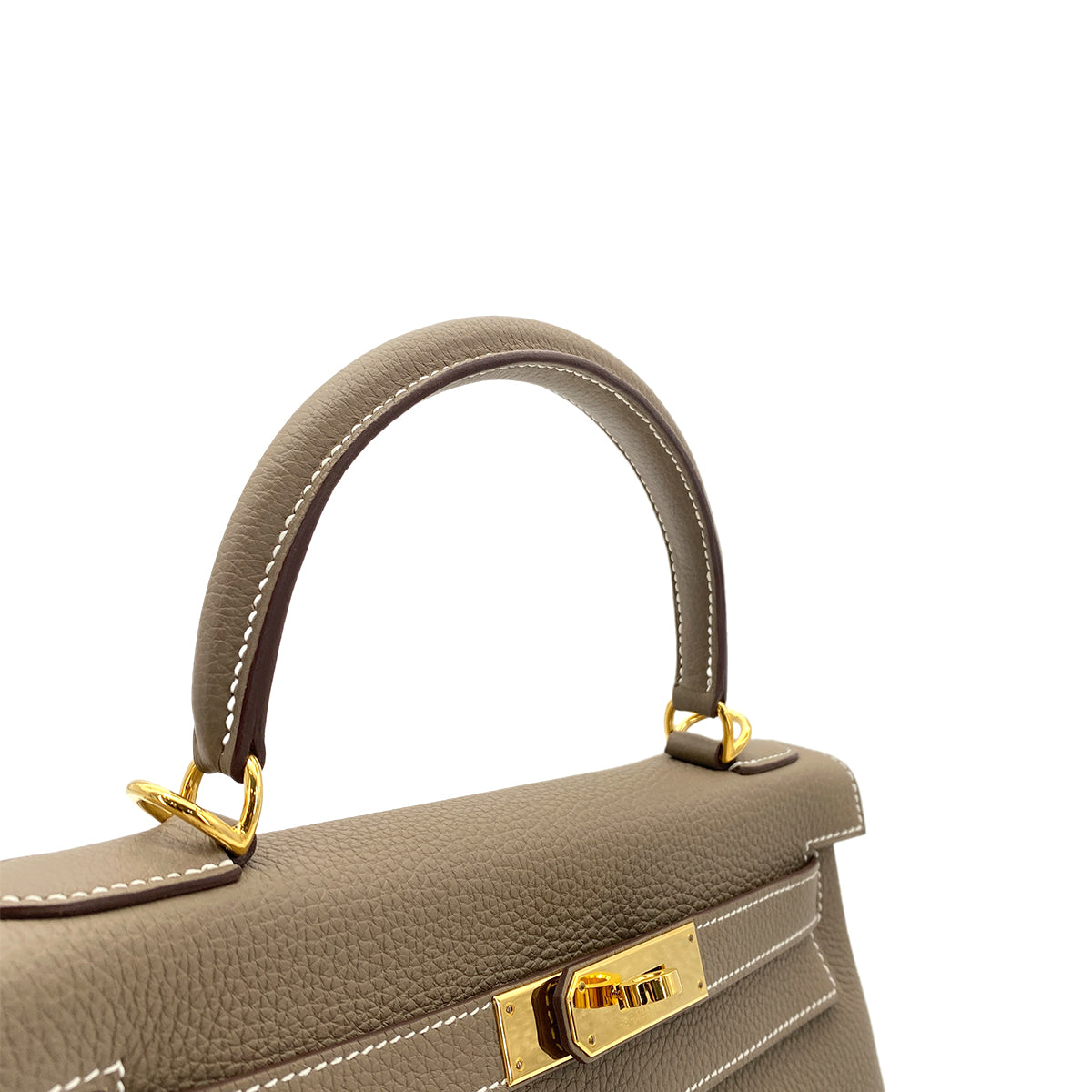 HERMES KELLY 28 RETOURNE ETOUPE TOGO HAND SHOULDER BAG B GHW 90265294