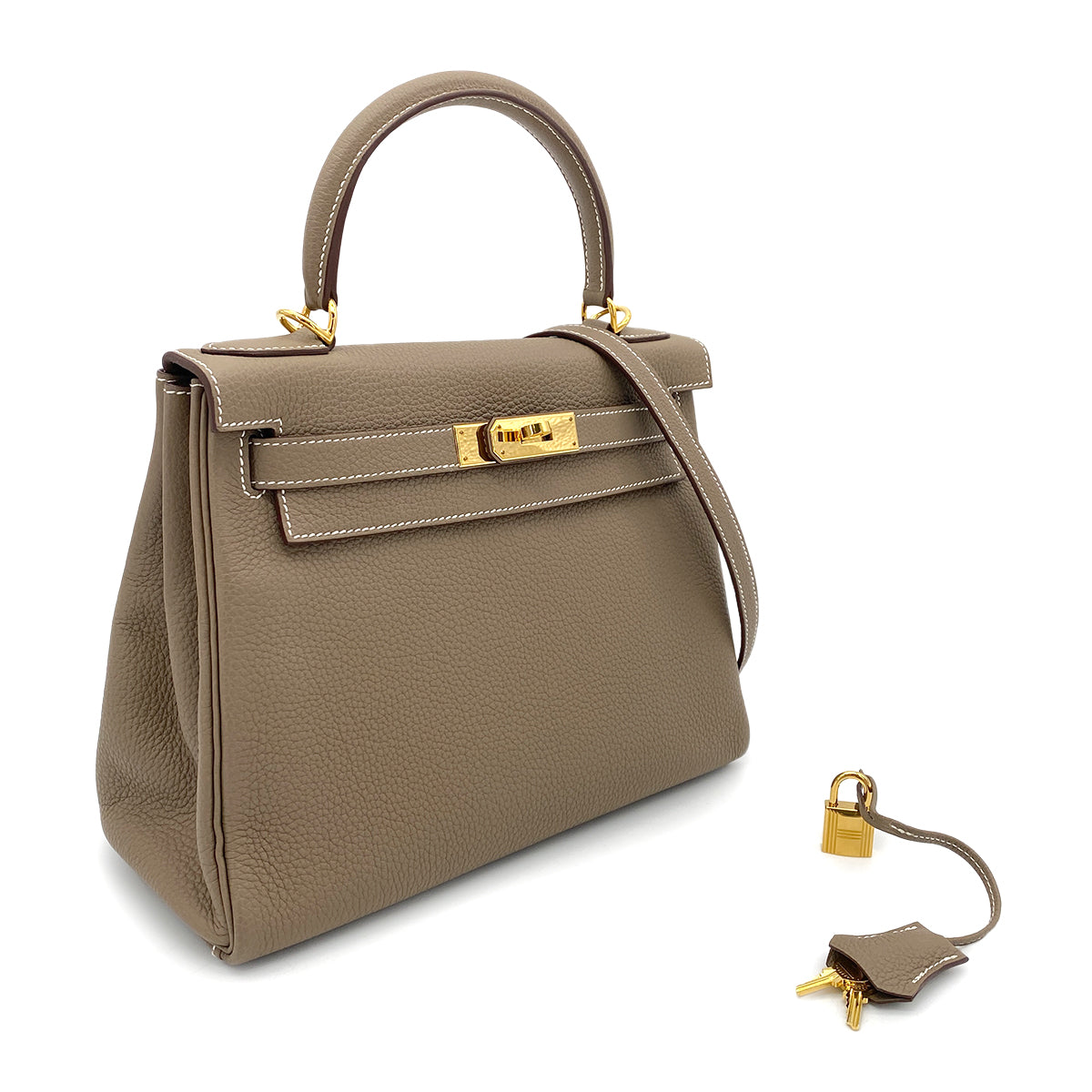 HERMES KELLY 28 RETOURNE ETOUPE TOGO HAND SHOULDER BAG B GHW 90265294