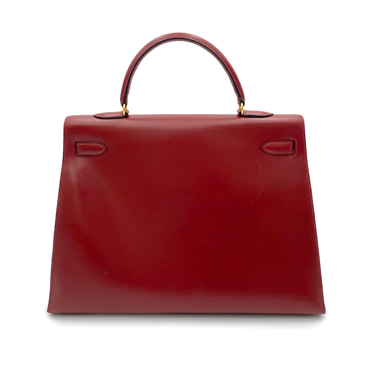HERMES KELLY 35 SELLIER ROUGE H BOXCALF HAND SHOULDER BAG 〇Z GHW 90265315