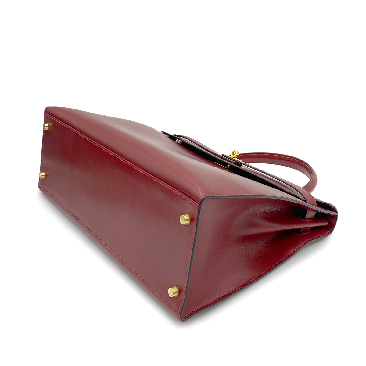 HERMES KELLY 35 SELLIER ROUGE H BOXCALF HAND SHOULDER BAG 〇Z GHW 90265315