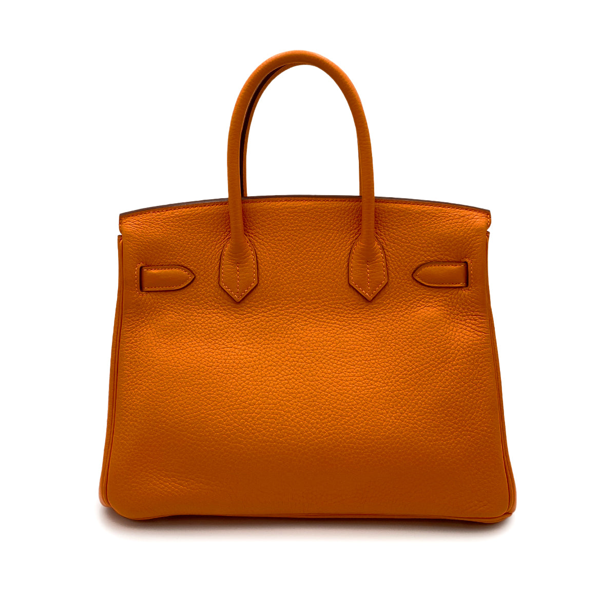 HERMES BIRKIN 30 ORANGE TAURILLON CLEMENCE HAND BAG □Q SHW 90265316
