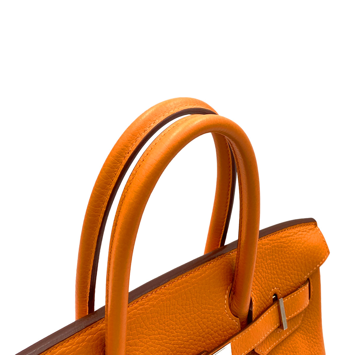 HERMES BIRKIN 30 ORANGE TAURILLON CLEMENCE HAND BAG □Q SHW 90265316