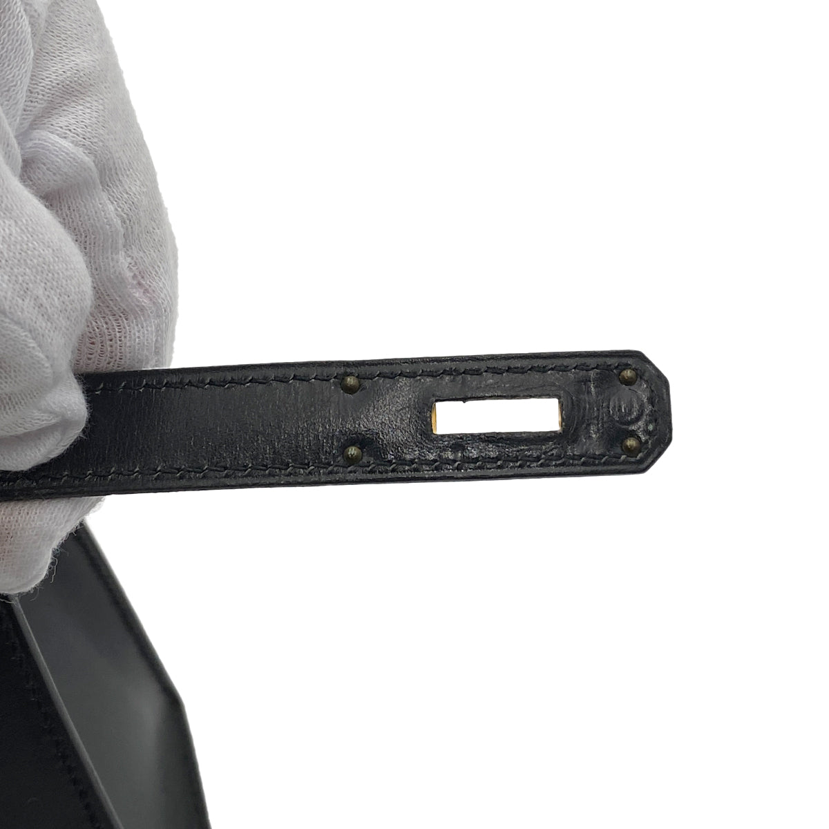 HERMES KELLY 28 SELLIER BLACK BOXCALF HAND SHOULDER BAG 〇U 90265329