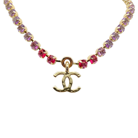 CHANEL NECKLACE COCOMARK COLOR RHINESTONE ACCESSORY A24C 90265343