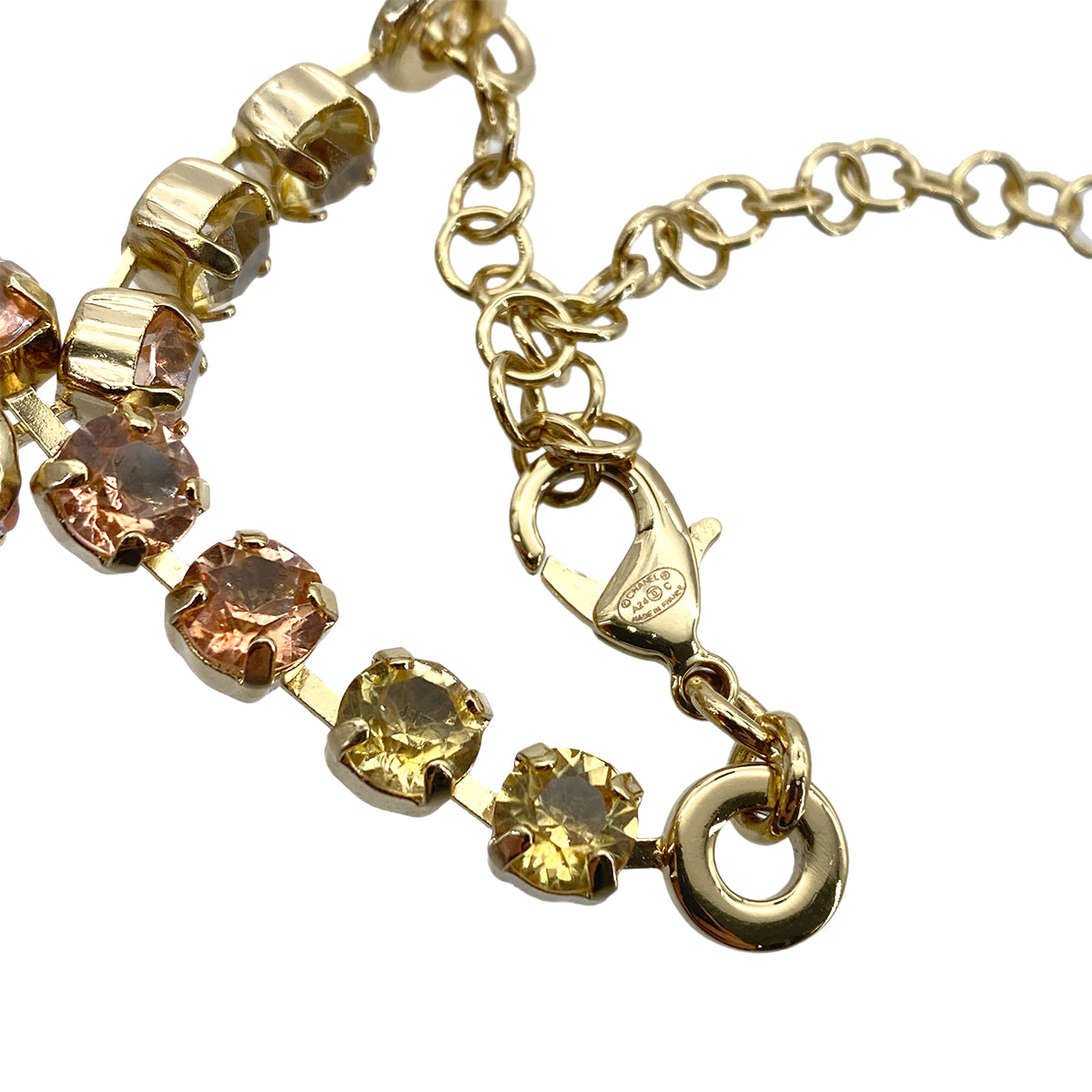 CHANEL NECKLACE COCOMARK COLOR RHINESTONE ACCESSORY A24C 90265343