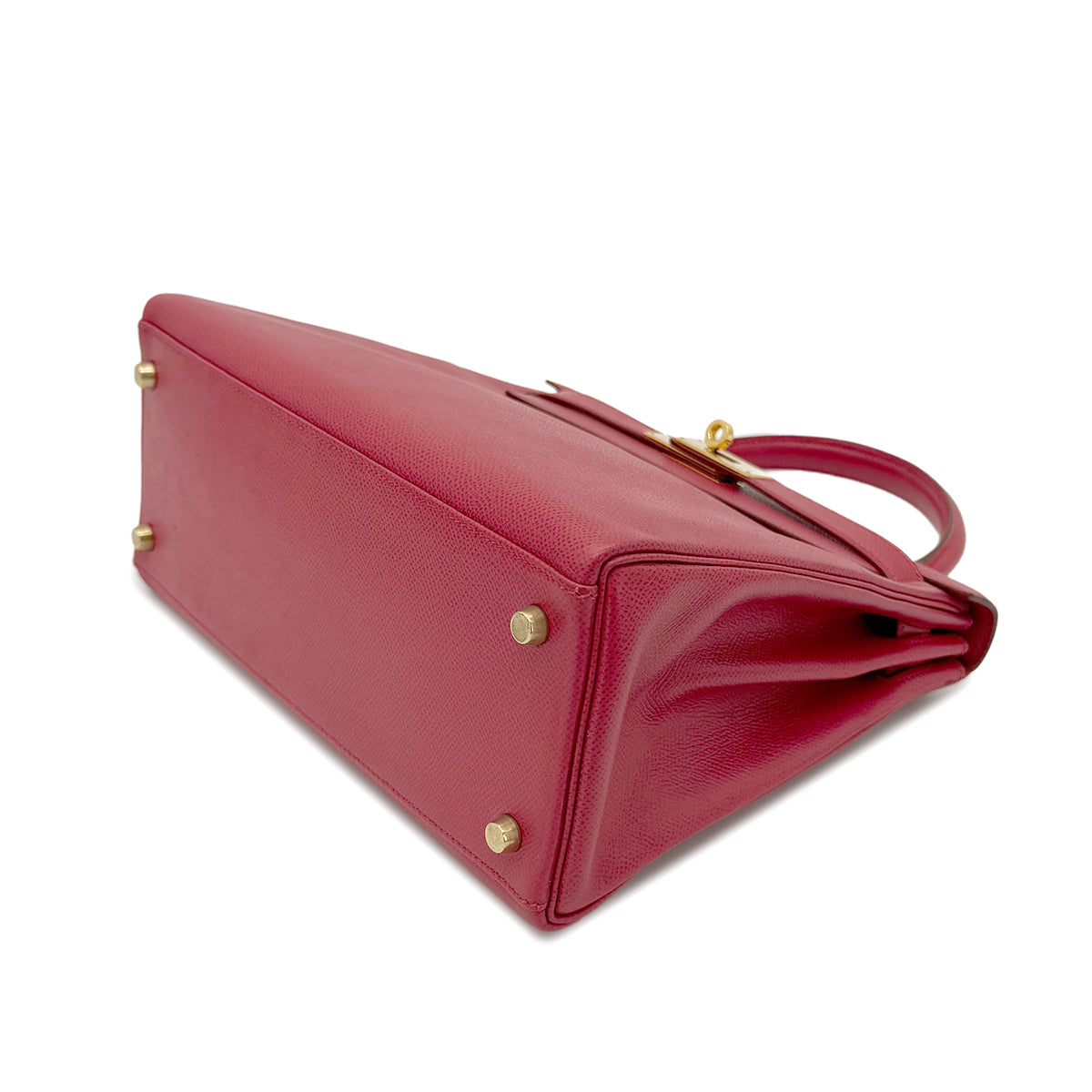 HERMES KELLY 28 RETOURNE ROUGE VIF COUCHEVEL HAND SHOULDER BAG 〇Z GHW 90265592