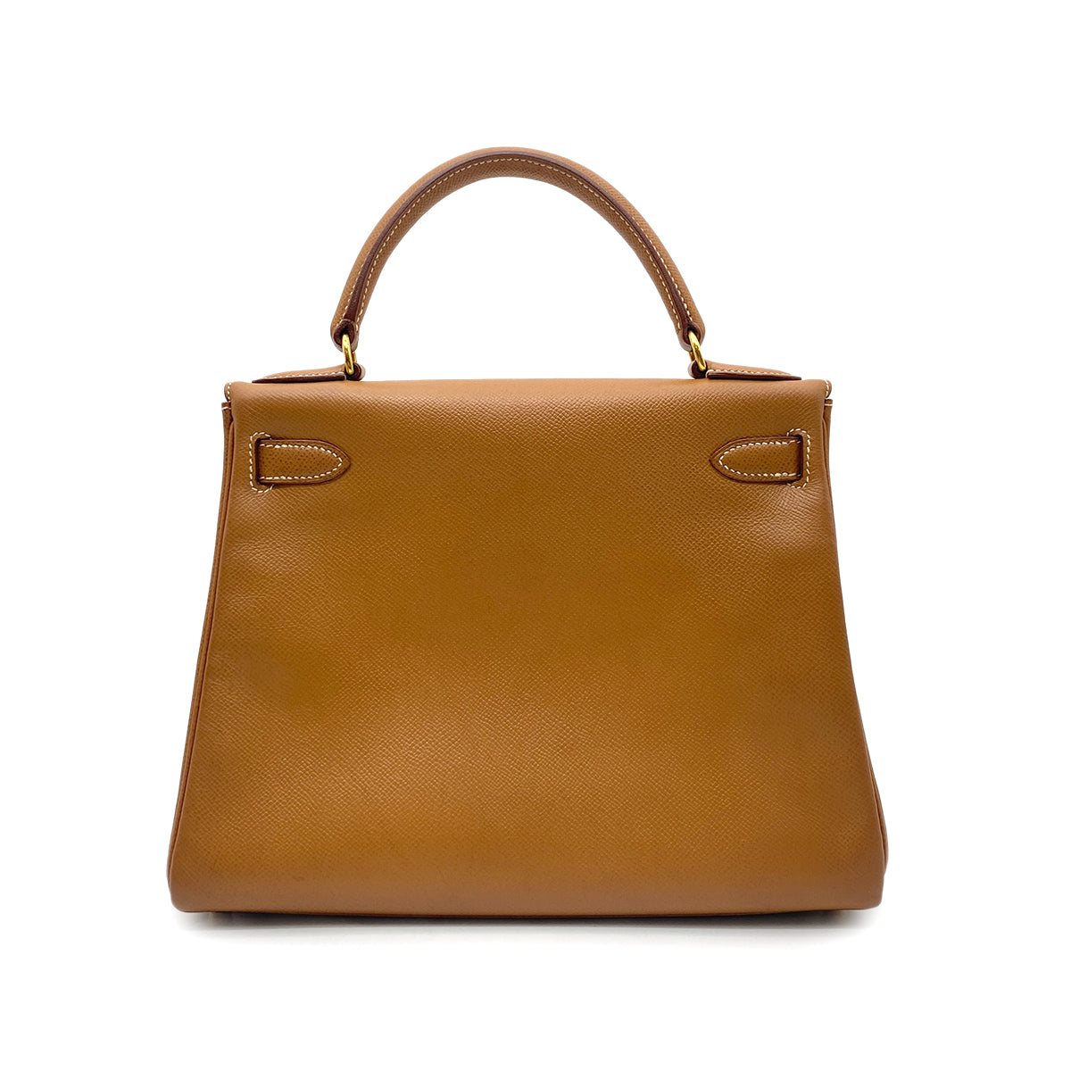 HERMES KELLY 28 RETOURNE GOLD COUCHVEL HAND SHOULDER BAG 〇Y GHW 90265593