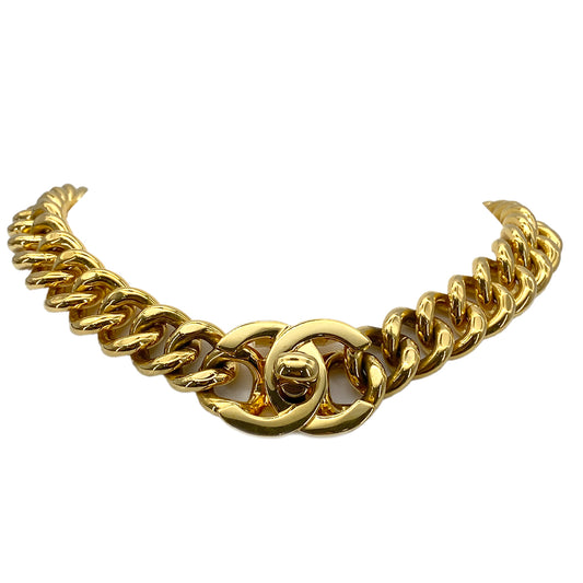 CHANEL VINTAGE NECKLACE COCOMARK TURN LOCK ACCESSORY 96A 90265597