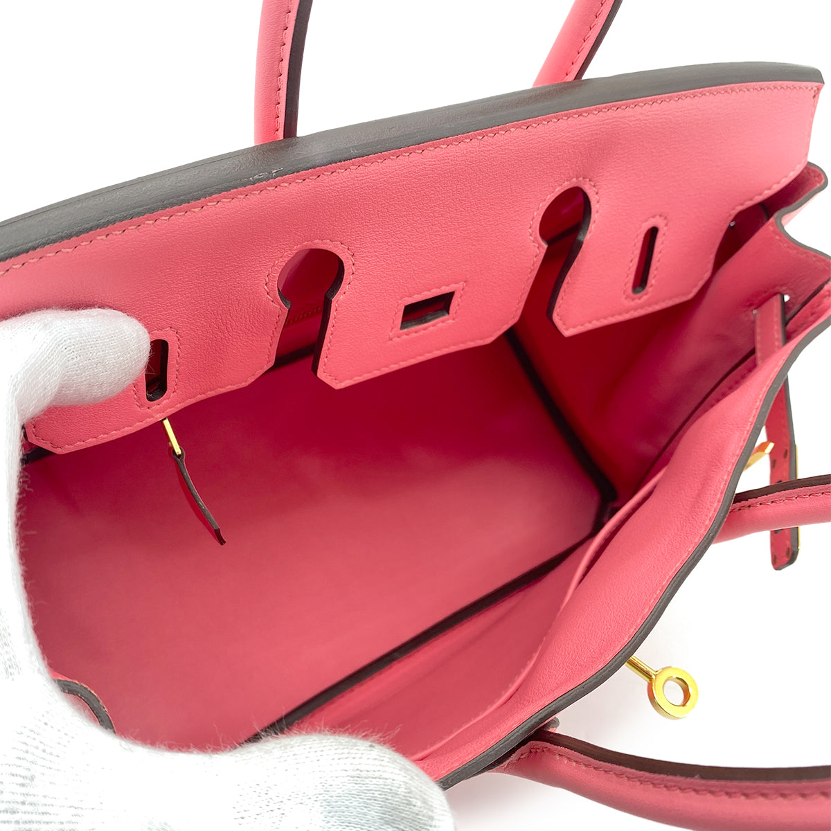HERMES BIRKIN 25 ROSE AZALEE SWIFT HAND BAG A GHW 90265599