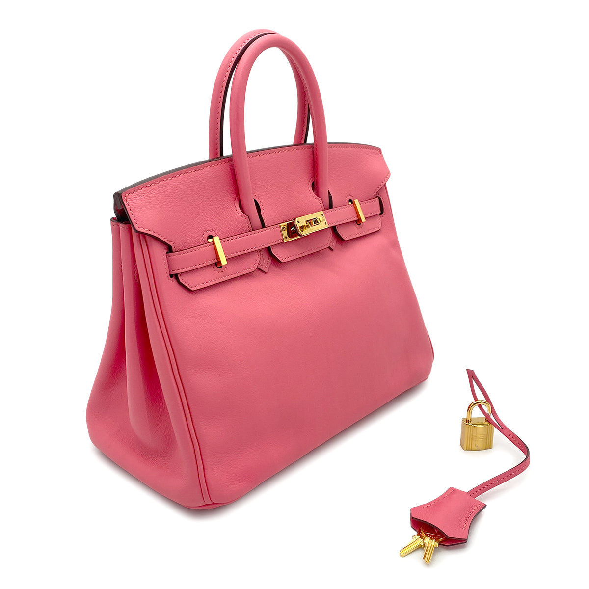 HERMES BIRKIN 25 ROSE AZALEE SWIFT HAND BAG A GHW 90265599