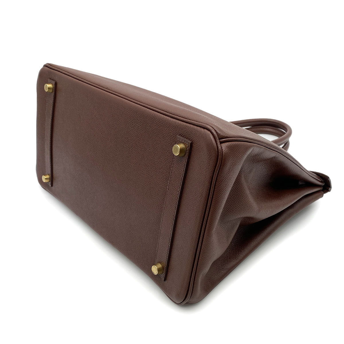 HERMES BIRKIN 35 BROWN COURCHEVEL HAND BAG □A GHW 90265600