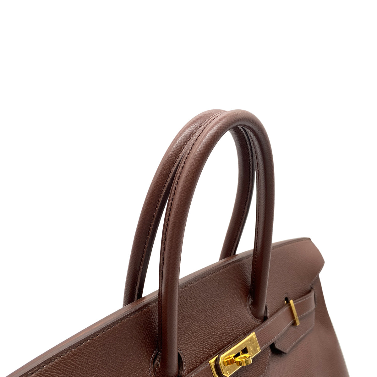 HERMES BIRKIN 35 BROWN COURCHEVEL HAND BAG □A GHW 90265600