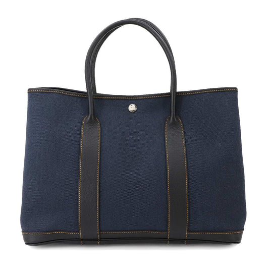 HERMES GARDEN PARTY 36 PM DENIM FONCE TOTE BAG □P 90259707